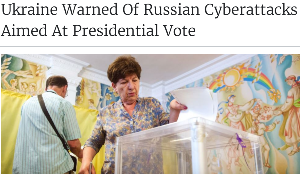 RFE/RL: Ukraine Warned Of Russian Cyberattacks Aimed At Presidential Vote