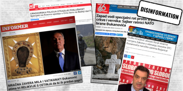 Disinformation sharpened tensions between Serbia and Montenegro