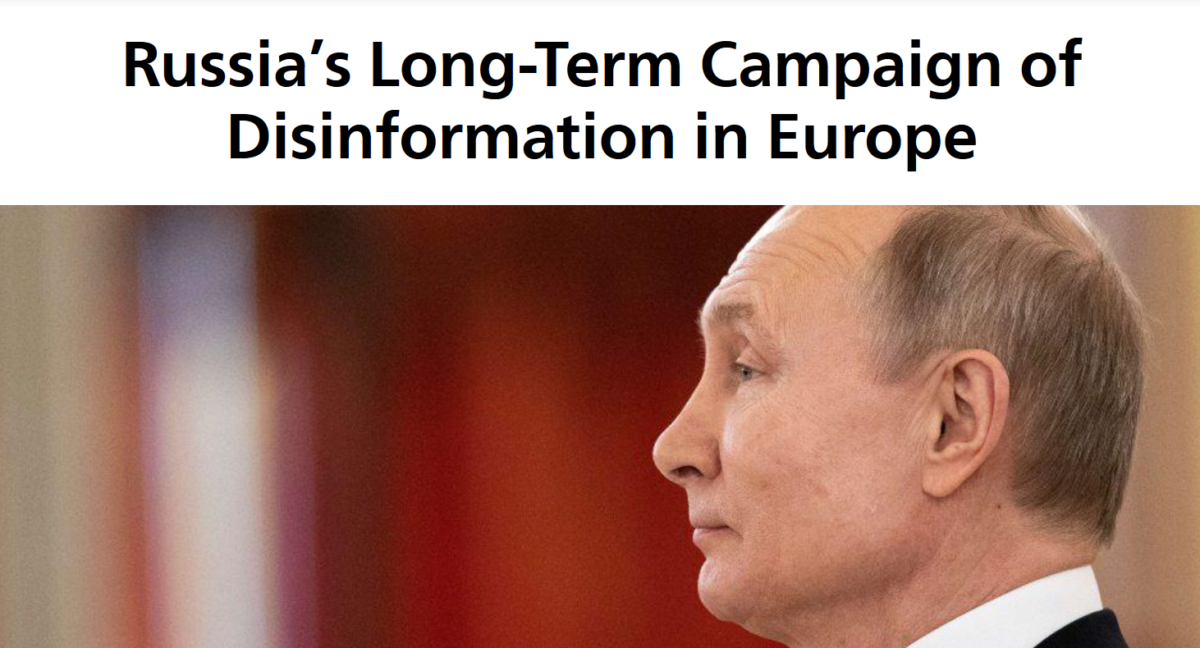 Carnegie Europe: Russia’s Long-Term Campaign of Disinformation in Europe